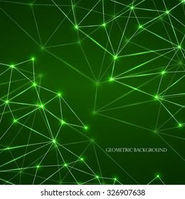 Abstract geometric background with connecting dots and lines. Modern technology concept. Vector illustration. Eps 10