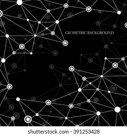 Abstract geometric background with connecting dots and lines. Modern technology concept. Vector illustration. Eps 10