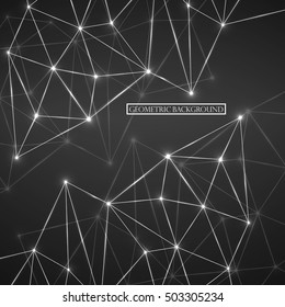 Abstract geometric background with connecting dots and lines. Modern technology concept. Polygonal structure