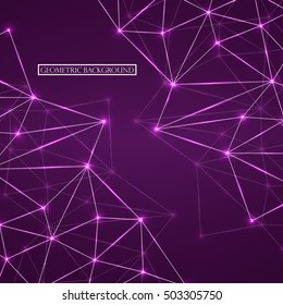 Abstract geometric background with connecting dots and lines. Modern technology concept. Polygonal structure