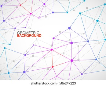 Abstract geometric background with connecting dots and lines. Modern technology concept. Polygonal structure