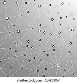 Abstract geometric background with connecting dots and lines. Modern technology concept. Vector illustration. Eps 10