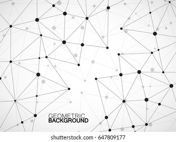 Abstract geometric background with connecting dots and lines. Modern technology concept. Polygonal structure