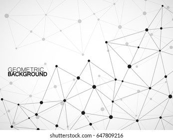 Abstract geometric background with connecting dots and lines. Modern technology concept. Polygonal structure