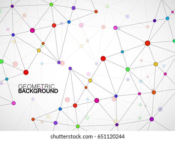 Abstract geometric background with connecting dots and lines. Modern technology concept. Polygonal structure