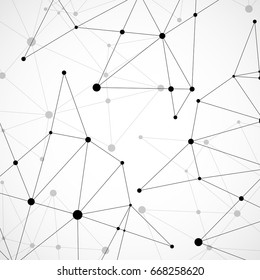 Abstract geometric background with connecting dots and lines. Modern technology concept. Polygonal structure