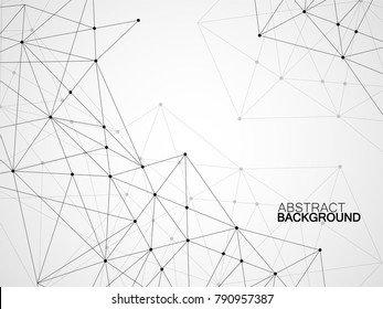 Abstract geometric background with connecting dots and lines. Modern technology concept. Polygonal structure