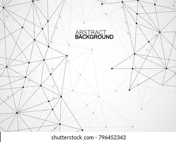 Abstract geometric background with connecting dots and lines. Modern technology concept. Polygonal structure