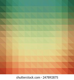 Abstract geometric background consisting of colorful triangles. Vector illustration