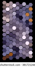 Abstract geometric background consisting of multicolored hexagons