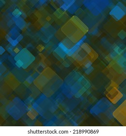 Abstract geometric background  consisting of overlapping square elements of various sizes, with rounded corners. Vector illustration.