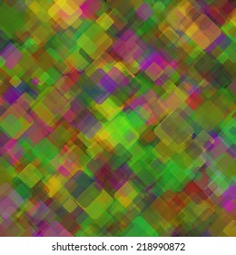 Abstract geometric background  consisting of overlapping square elements of various sizes, with rounded corners. Vector illustration.