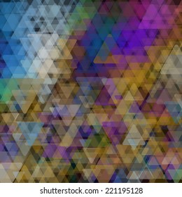 Abstract geometric background  consisting of overlapping triangular elements of various sizes. Vector illustration.
