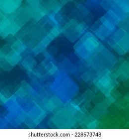 Abstract geometric background  consisting of overlapping square elements of various sizes, with rounded corners. Vector illustration.