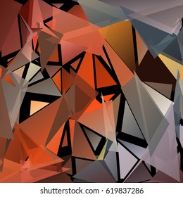 Abstract geometric background consisting of randomly distributed triangles of different sizes and colors