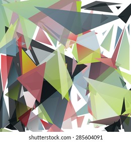 Abstract geometric background consisting of rectangles of different colors, sizes and transparency