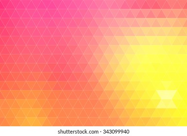 Abstract geometric background consisting of vibrant bright colored triangles.