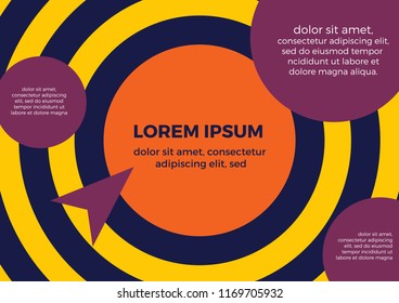 Abstract geometric background with copy space. Vector concentric circles.