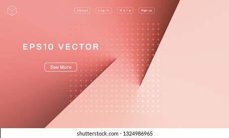 Abstract Geometric Background in Coral Tones. Aspect Ratio 16:9. EPS 10.
