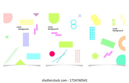 abstract, geometric background cover with three different choices and colors