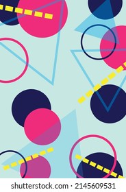 Resumen de fondo geométrico para cubiertas, banners, volantes y afiches, fondo abstracto en el estilo de memphis, diseño artístico moderno de plantillas