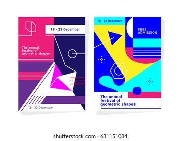 Abstract geometric background with creative poster