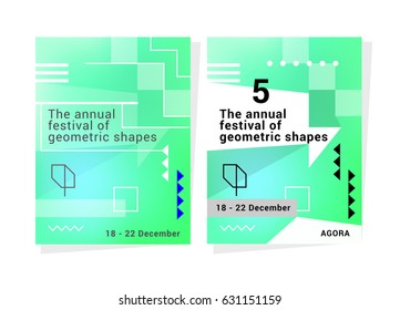 Abstract geometric background with creative poster