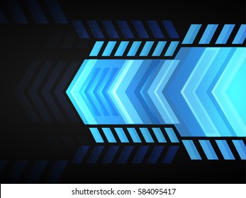 Resumen de fondo geométrico con flecha brillante creativa.