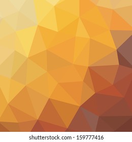 Abstract Geometric Background - Creative Vector Pattern in polygonal graphic design style. Yellow and brown colors. 