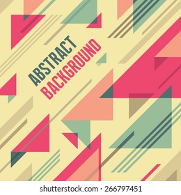 Abstract geometric background - creative vector pattern with colored triangles elements. Diagonal composition. 