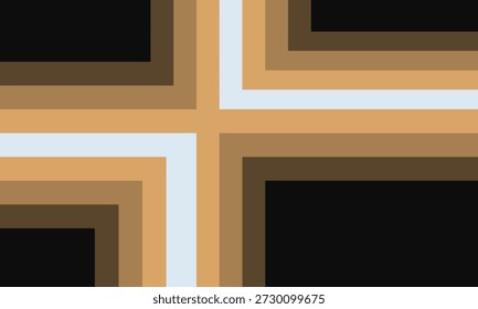 Fondo geométrico Abstractas con una cruz o signo más formado por líneas en capas en negro, marrón, bronceado y blanco. Diseño moderno y minimalista. Adecuado para presentaciones, Sitios web o elementos visuales relacionados con la tecnología que necesitan un aspecto limpio y corporativo con un enfoque en soluciones, conectividad o asociación.