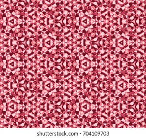 Abstract geometric background, crystal diamond texture, kaleidoscopic seamless pattern, vector mosaic ornament