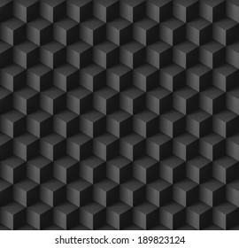 Abstract geometric background with cubes in black