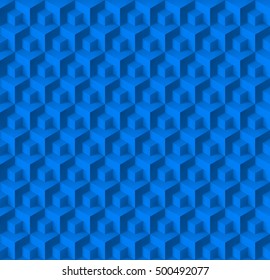 Abstract geometric background with cubes in blue color