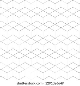 Abstract geometric background with cubes. Geometrical concept with lines. Vector illustration. Eps 10 - Vector