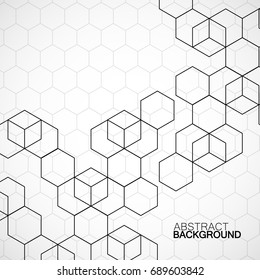 Abstract geometric background with cubes. Modern technology concept. Geometrical concept. Vector illustration. Eps 10