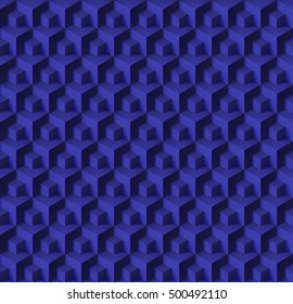 Abstract geometric background with cubes in navy color