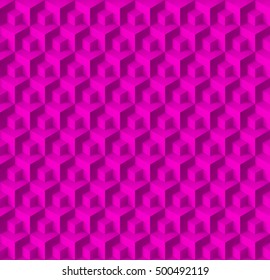 Abstract geometric background with cubes in pink
