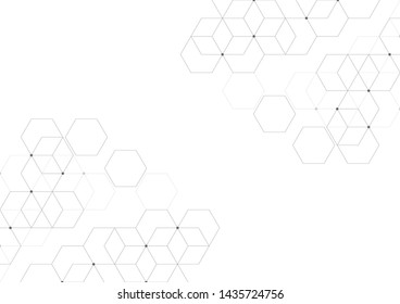 Abstract geometric background with cubes.Modern technology Polygonal structure.abstraction with lines and points.Vector illustration. Eps 10.