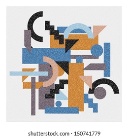 Abstract geometric background in cubism style. Vector EPS 10