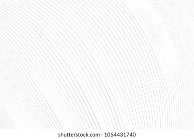 Abstract geometric background. Curved lines white vector backdrop