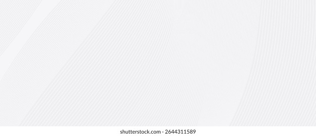 Abstract geometric background. Curved lines white vector backdrop