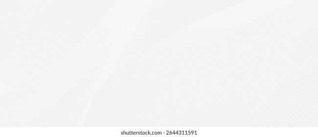 Fondo geométrico Abstractas. Fondo de Vector blanco de líneas curvas