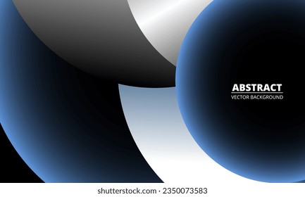 Abstract geometric background with dark blue and white circles for cover, brochure, booklet, banner, business, corporate. Vector illustration