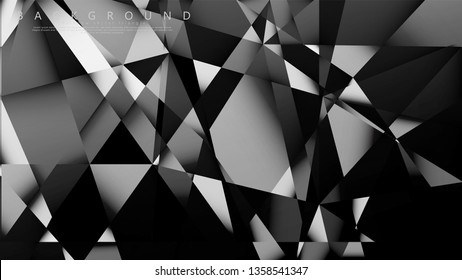 Abstract geometric background. dark triangle vector
