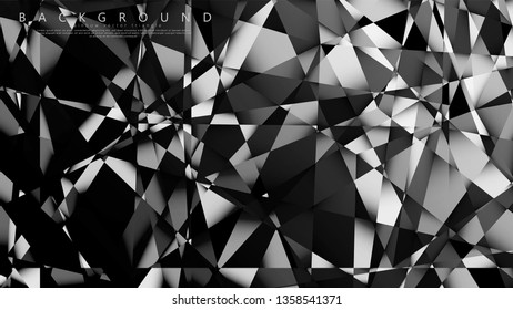 Abstract geometric background. dark triangle vector