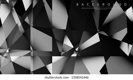 Abstract geometric background. dark triangle vector