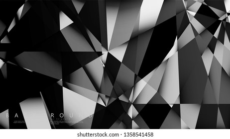 Abstract geometric background. dark triangle vector