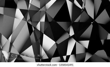 Abstract geometric background. dark triangle vector