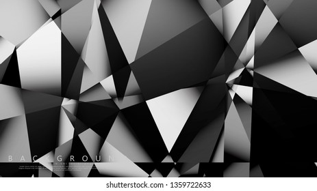 Abstract geometric background. dark triangle vector